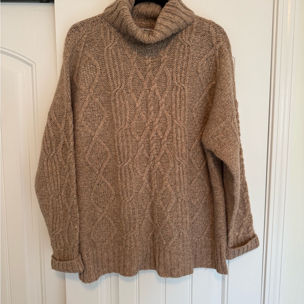 American Eagle Cozy Cable Knit Turtleneck Sweater